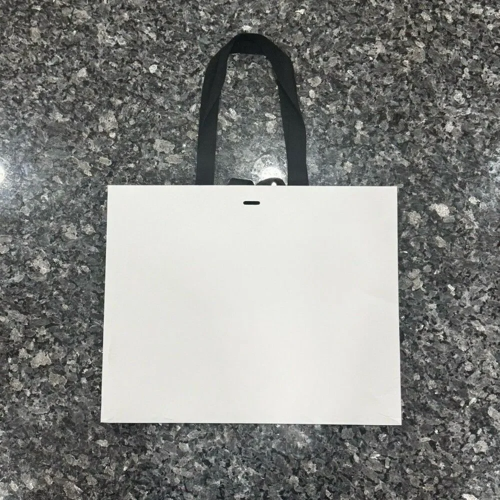 Givenchy White Black Shopping 2026 Gift Bag Tote 12.5” x 16” x 5”